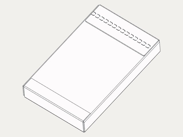 Strichzeichnung einer Kartonbox